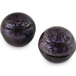 Violets Lacquered Boxes