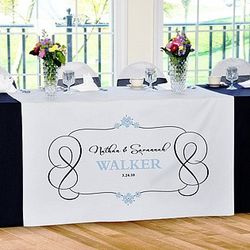 Personalized Timeless Wedding Reception Table Runner