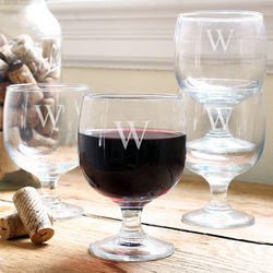 Stackable Low Stem Wine Glasses