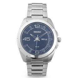 Solar Blue Dial Wrist Watch