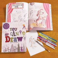 You Can Draw Book and Colored Pencils Gift Set
