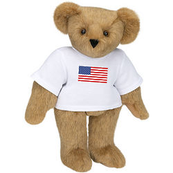 Teddy Bear in United States Flag T-Shirt