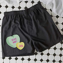 Conversation Hearts Personalized Boxer Shorts