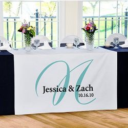 Elegance Personalized Wedding Reception Table Runner
