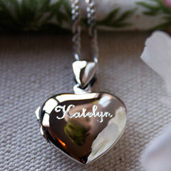 Girl's Sterling Silver Heart Locket Necklace