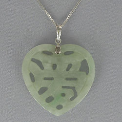 Jade Chinese Symbol for Love Pendant