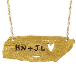 Personalized Birch Bark Necklace
