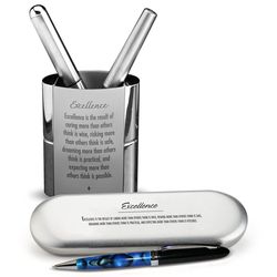 Excellence Chrome Pen and Pen Stand