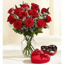 Valentine's Day Abundant Love Roses and Chocolates