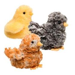 Three Fuzzy Chicks Plush Toys