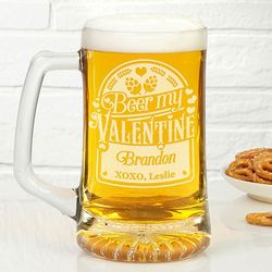 Personalized Beer My Valentine Mug
