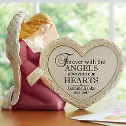 In Our Hearts Personalized Memorial Angel