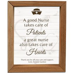 Patients and Hearts Personalized Framed Shadow Box for Nurse