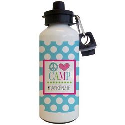 Peace Love Camp Water Bottle