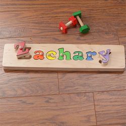 Brightly Painted Personalized Kid's Name Puzzle Board