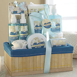 Lily and Jasmine Scented Bamboo Bath Set
