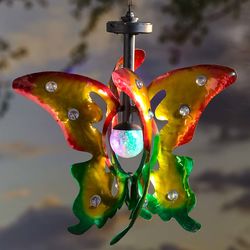 Hanging Solar Butterfly Wind Spinner