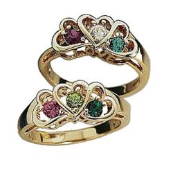 Daughter's Heart Birthstone Ring