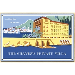 Personalized Vintage Private Villa Sign