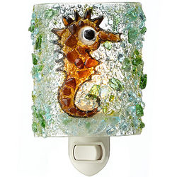 Recycled Glass Seahorse Night Light