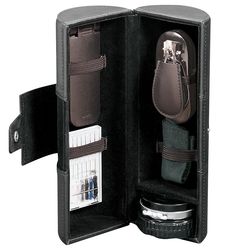 Traveler's Black Executive Shoeshine Kit