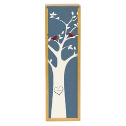 Personalized Tree Initials Wine Box in Blue