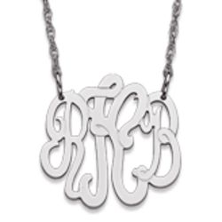 Sterling Silver Personalized Monogram Necklace