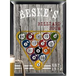 Personalized Traditional Billiards Man Cave Pub Sign
