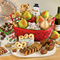 Grand Deluxe Christmas Gift Basket with Wine