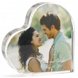 Personalized Photo Heart Cake Topper