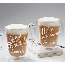 Couple's Personalized Good Morning Insulated Coffeee Mugs