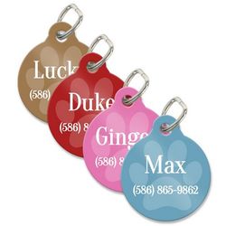 Personalized Paw Print Pet Collar Tag