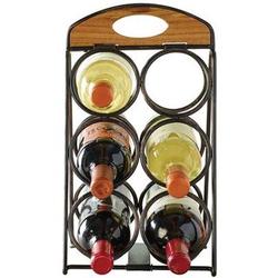 Foldable 6-Bottle Wine Rack