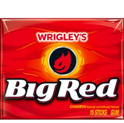 10 Packs of Big Red Cinnamon Chewing Gum