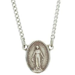 Petite Miraculous Medal with Ball Chain