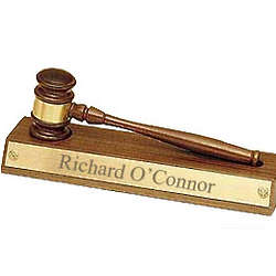 Personalized Gavel with Base