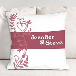 Our Wedding Day Personalized Throw Pillow