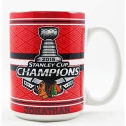 Personalized Chicago Blackhawks 2015 Champions Coffee Mug