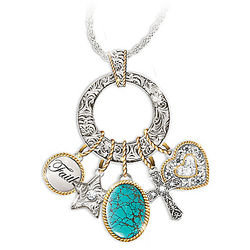 Charmed Blessings Turquoise Necklace with Crystals