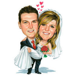 Wedding Caricature Digital Art