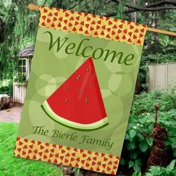 Personalized Watermelon House Flag