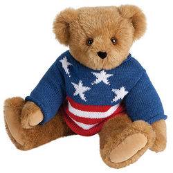 American Flag Sweater 15 Inch Teddy Bear