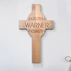 Personalized Last Name Wooden Wall Cross