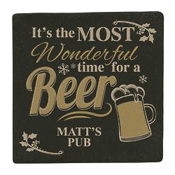It's the Most Wonderful Time for a Beer Personalized Coasters