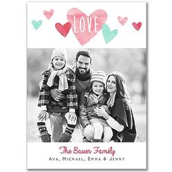 12 Personalized Hearts Photo Cards