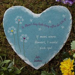 Personalized A Mom's Hug Heart Garden Stone