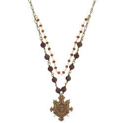 Sacred Heart Garnet Necklace