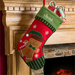 Personalized Gingerbread Boy Stocking