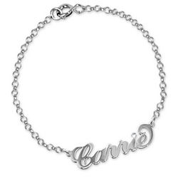 Silver and Crystal Name Bracelet/Anklet