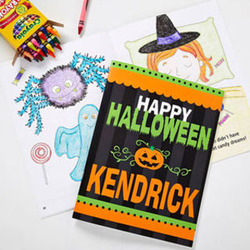 Personalized Halloween Coloring Book